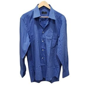 Emilio Visconti Blue Check Dress Shirt 16